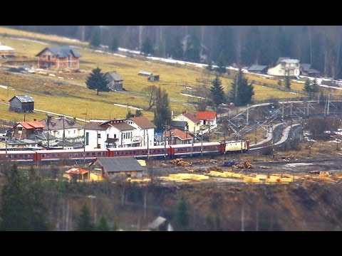 Trains at Vatra Dornei and Mestecanis at 1000 meters altitude [February, 2014]