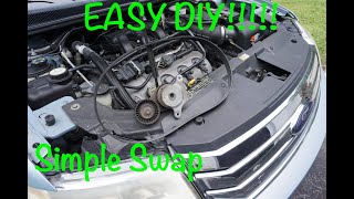 How to Change a Drive Belt and Tensioner (2008 Ford Taurus X)(EASY!!)3.5 Liter V6