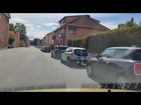 Driving in a Small City in Sweden (4K60fps) in August 22