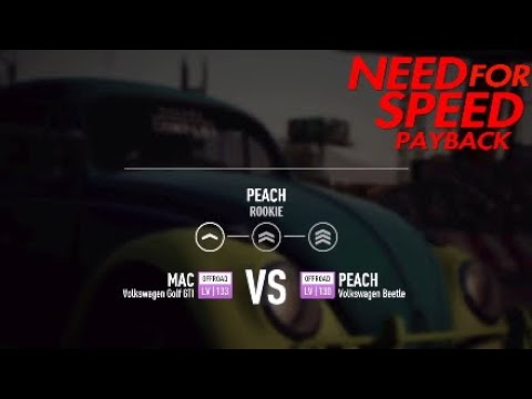 Volkswagen Battle (Campaign: "Peach" Roaming Racer on Rookie) | Need for Speed Payback on PS4
