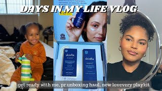 DAYS IN MY LIFE | amazon haul grwm, pr haul, keeping my toddler entertained with lovevery