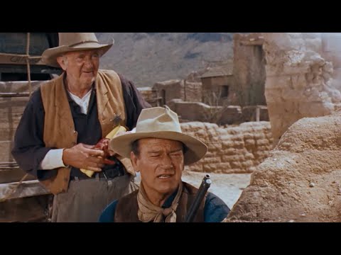 RIO BRAVO ('59) | Shootout | John Wayne and Walter Brennan