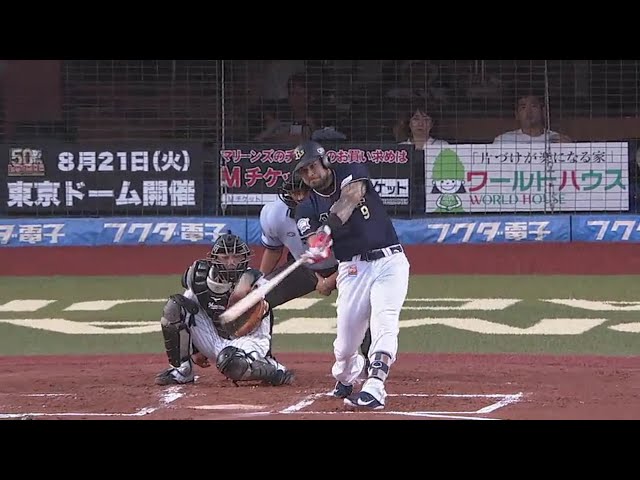【1回表】バファローズ・ロメロ 風で戻されてもスタンドイン!! 2018/7/20 M-Bs