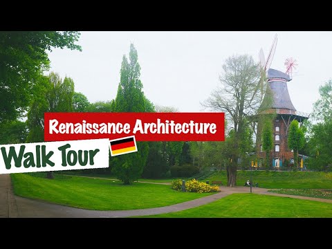 Deslumbrantes vistas medievais da Estação Central de Bremen ao centro da cidade - passeio a pé pela Alemanha 4K