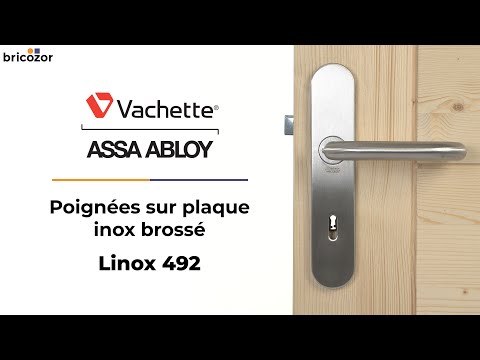 Poignées contrecoudées de porte sur plaques -  Linox 492 VACHETTE