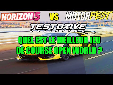 FORZA HORIZON 5 VS TEST DRIVE SOLAR CROWN VS THE CREW MOTORFEST : THE BEST OPEN WORLD RACING GAME