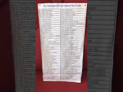 Official CB radio 10-code