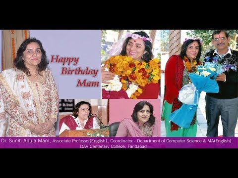 Happy Birthday Dr Suniti Ahuja Mam