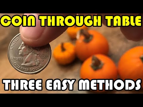 Coin Through Table (3 easy methods)