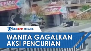 Viral Video Emak-emak Gagalkan Aksi Pencurian Uang Rp8 Juta di Agam, Nekat Lompat ke Motor