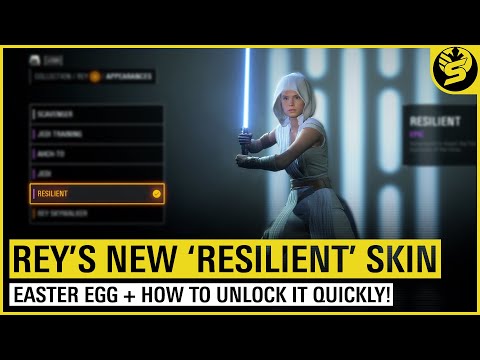 HOW TO UNLOCK the new REY SKIN - Takodana Easter Egg | STAR WARS Battlefront 2
