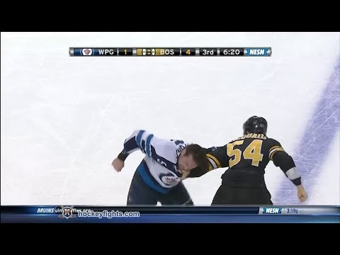 Mark Stuart vs Adam McQuaid Jan 4, 2014