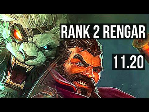 RENGAR vs GRAVES (TOP) | Rank 2 Rengar, 7/1/5, Godlike | EUW Challenger | v11.20
