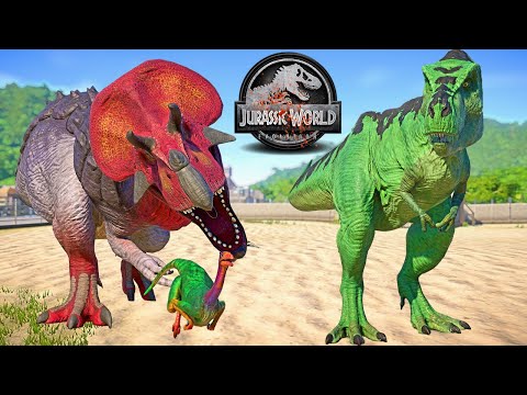Carnosaur Tyrannosaurus REX vs Ultimasaurus Dinosaurs Breakout & Fighting 🌍 JURASSIC WORLD EVOLUTION