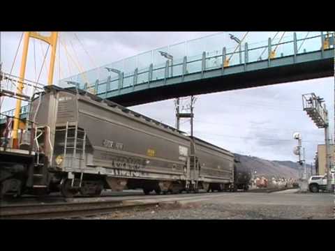 CP Yard Job Train Westbound @ Kamloops 3/15/11 CP SD40-2 5794 leading