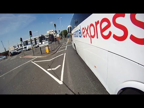 FJ60EHF - National Express Coach, Horrendous Overtake