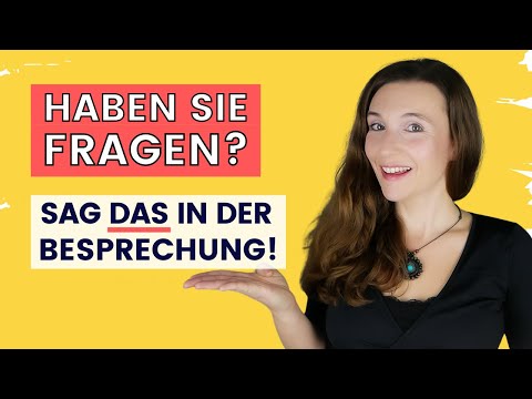 Deutsch lernen: Besprechung / Meeting / Gespräch│Richtig Deutsch sprechen im Büro B2 C1 C2