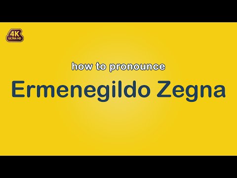 how to pronounce Ermenegildo Zegna 【Brand Name】