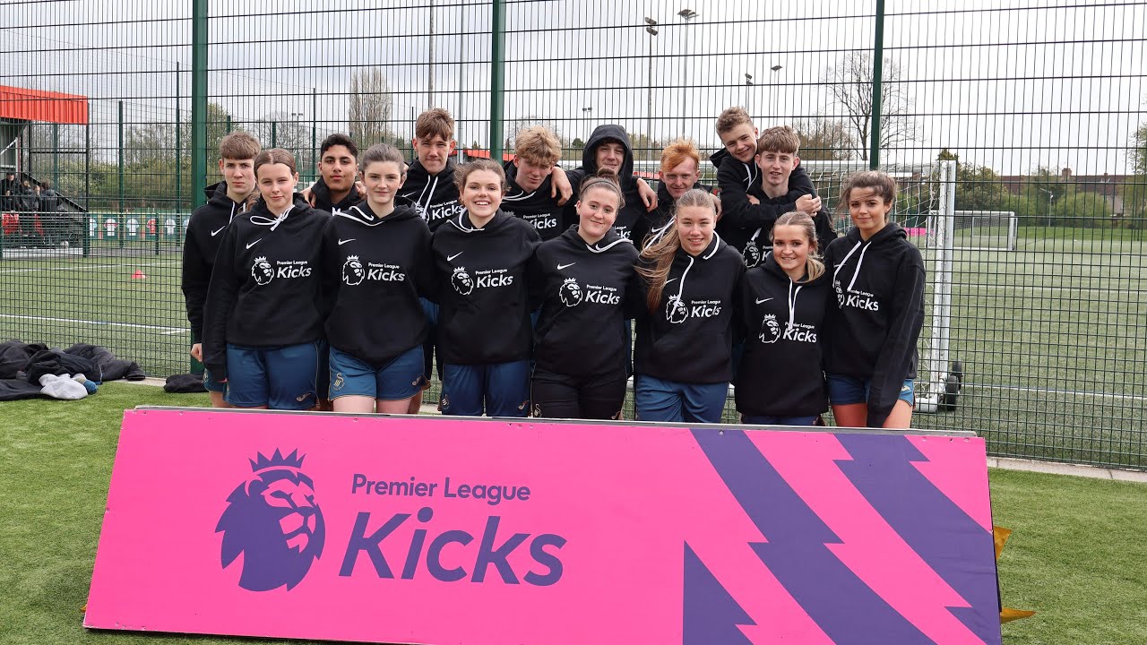 Premier League Kicks participants represent Swansea City AFC Foundation at PL Kicks Cup
