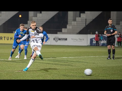 2022-03-19 Sandecja Nowy Sącz - Puszcza Niepołomice 1-0 (0-0), skrót meczu