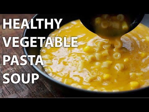 Creamy Vegetable Pasta Soup Recipe - Perfect for easy Vegetarian and Vegan Meals!
