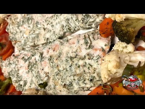 Tender Oven-Baked Salmon with Dill and Sour Cream