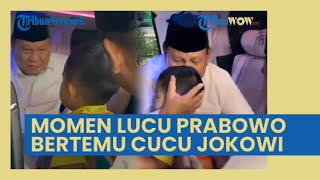 Viral Al Nahyan Cucu Jokowi Bertemu Prabowo, Foto Pose 2 Jari hingga Anteng saat Dipeluk dan Dicium