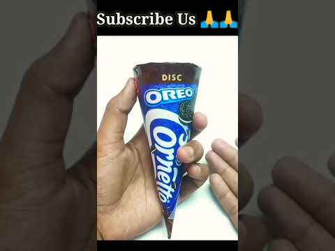 Unboxing Kwality Walls Oreo Cornetto Ice Cream Cone with Oreo Disc 😍😍 | #shorts #cornetto #oreo