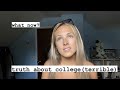 FIRST YEAR OF COLLEGE (terrible) + PLANS