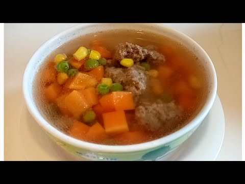 Easy Minced Beef and Mixed Vegetable Soup Recipe