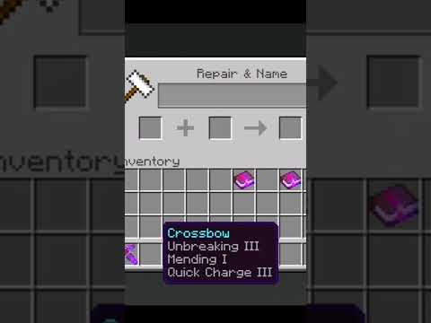 Best enchantments for you crossbow||OverPowered  Crossbow||in hindi #Minecraft #Shorts #Viral #OP