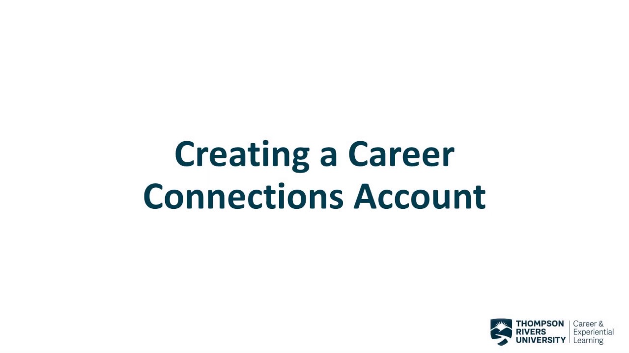 Creating a Career Connections Account