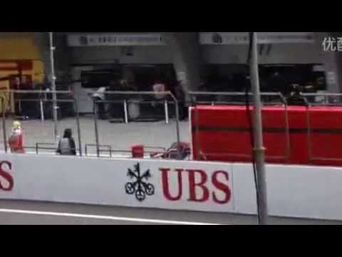 Massive Cheers For Kimi Raikkonen By Just Coming Out From The Pit @ShanghaiGp2014
