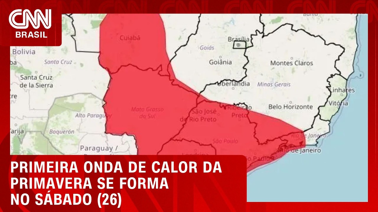Primeira onda de calor da primavera se forma no sábado (26) | CNN PRIME TIME