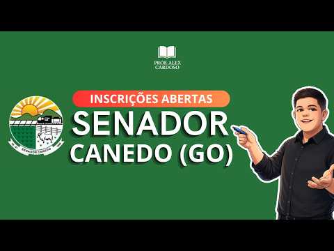 HOJE COMEÇA AS INSCRIÇÕES I CONCURSO SENADOR CANEDO - CARGOS COM REMUNERAÇÃO ACIMA DE 9 MIL !