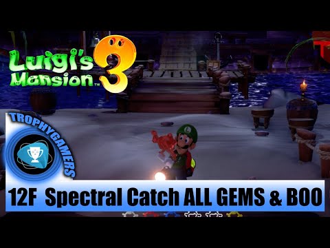 Luigi's Mansion 3 - ALL GEMS & BOO Location - 12F The Spectral Catch