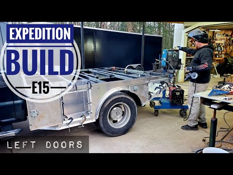 E15 | Custom Expedition Overland Flatbed Camper Build | Completing | Left Side Storage Doors |
