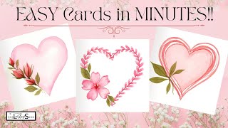 Fast & Fabulous! 😍 Discover the Joy of Painting Beautiful Watercolor Cards for Valentine’s Day!
