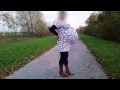 Walking And Trying To Run On High Heels With My Big Pregnant Belly And Big Boobs 018