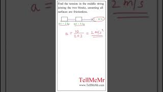 Mechanics: Tension in a connecting string #physics  #apphysics #ibphysics #iscphysics #cbsephysics