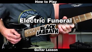 ELECTRIC FUNERAL - Black Sabbath.  Guitar Lesson / Tutorial.