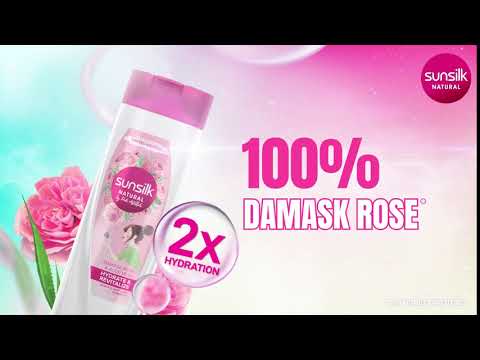 Frizz-Free & 2X Hydrated hair with NEW Sunsilk Natural Damask Rose