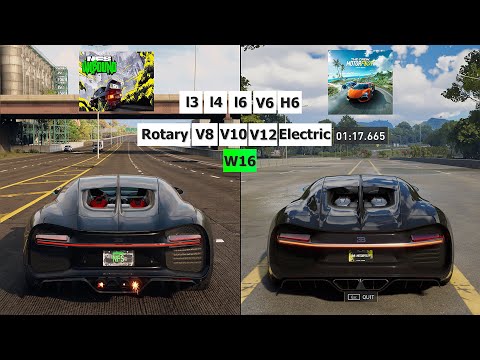 NFS Unbound vs The Crew Motorfest | Cars Engine Sound Direct Comparison | Different Engine Types