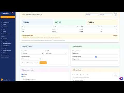 Tutoriel vidéo : Export comptable — Formation FacturesPro