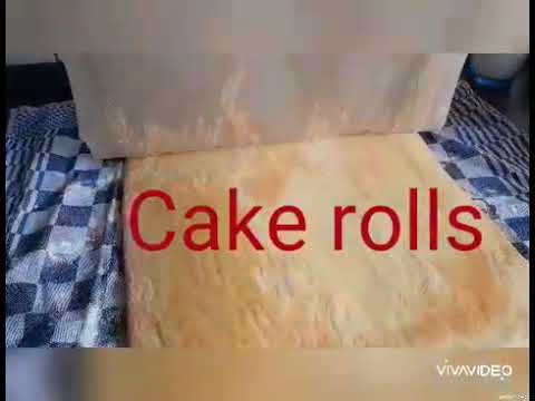 Swiss Roll Fresh Strawberry cake roll.