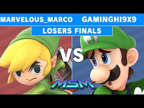 MSM Online 20 - GamingHi9x9 (Luigi) Vs Marvelous_Marco (Toon Link) Losers Finals - Smash Ultimate