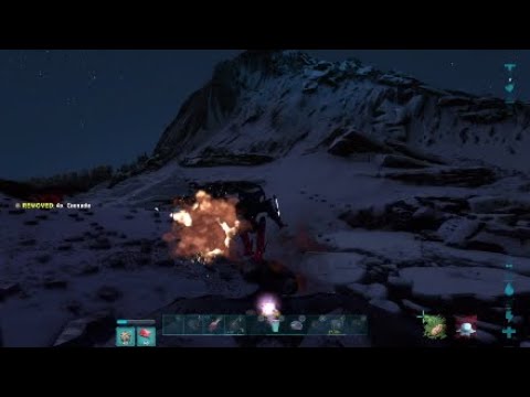 ARK official PS4 FunPVP first time using a tropeo in action