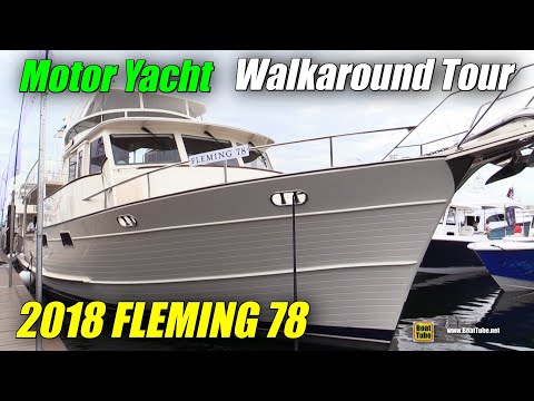 2018 Fleming 78 Classic Yacht - Deck, Engine Room and Interior Walkaround - 2018 FLIBS