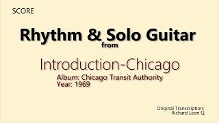 SOLO GUITAR from Introduction-Chicago (FULL SCORE)
