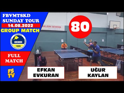 EFKAN EVKURAN - UĞUR KAYLAN | FBVMTSKD | 14.08.2022 | SUNDAY TOURNAMENT